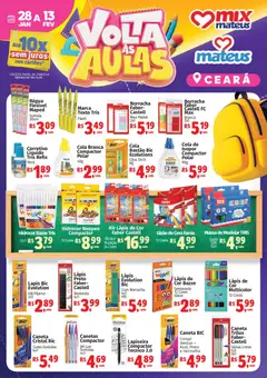 Pré-Visualização do folheto "Ofertas Voltas às Aulas" da loja Mateus válido a partir de 28/01/2026