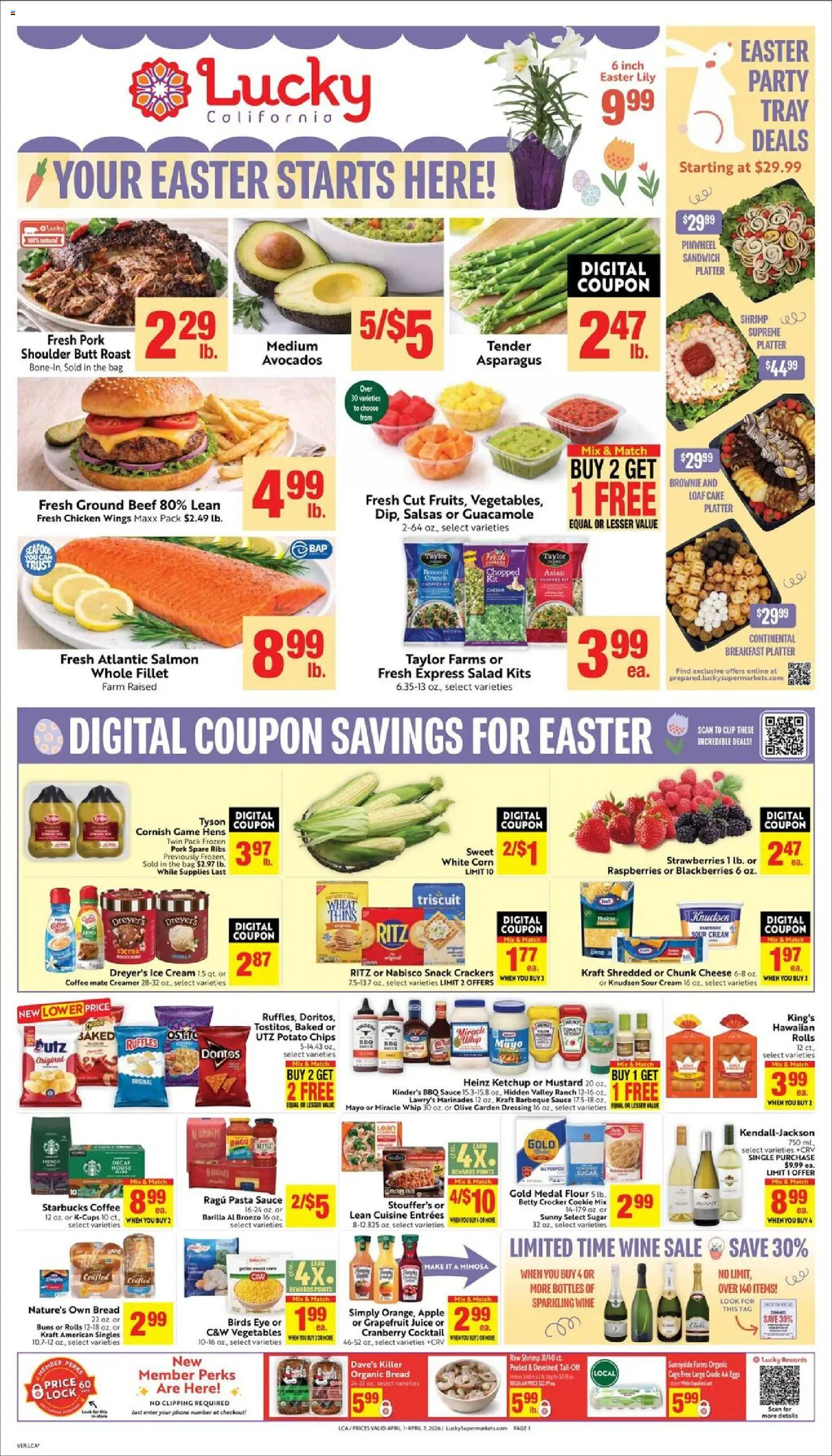 Ad Preview of Lucky Supermarkets Lucky Supermarkets Weekly Ad from 04/01/2026