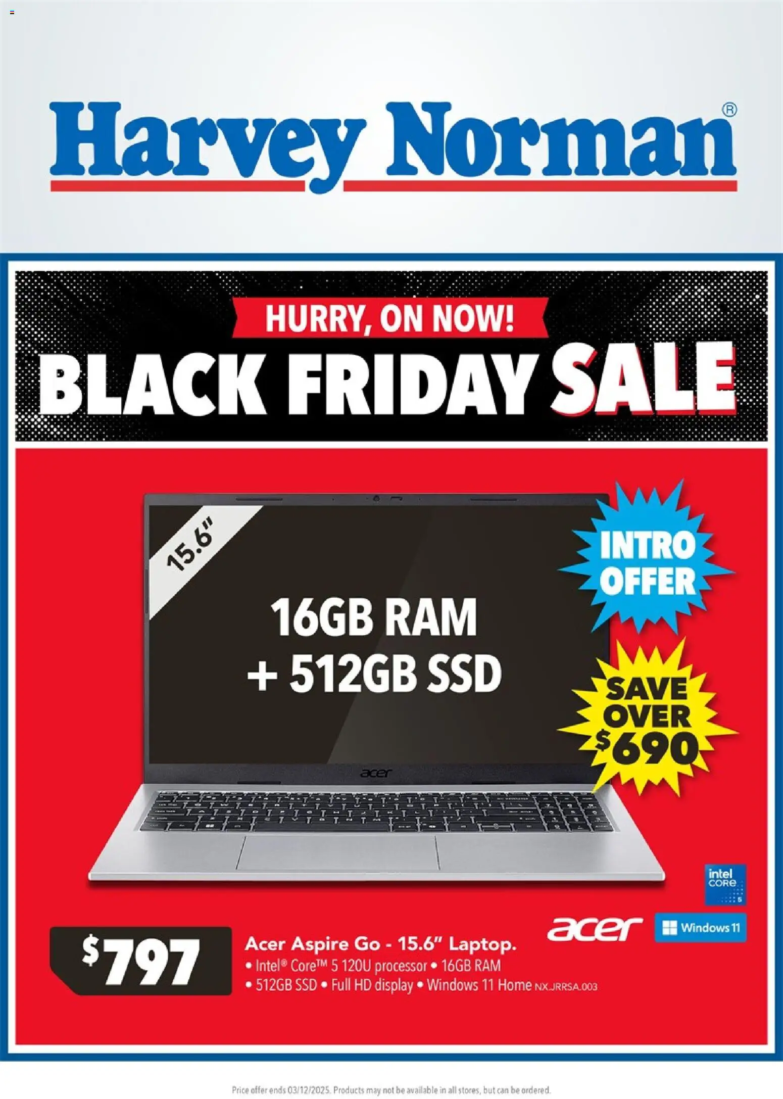 Preview of catalogue Black Friday from shop Harvey Norman valid 22 Nov 2025