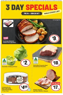 Preview of catalogue 3 Day Specials NSW from shop IGA valid 24/10/2025