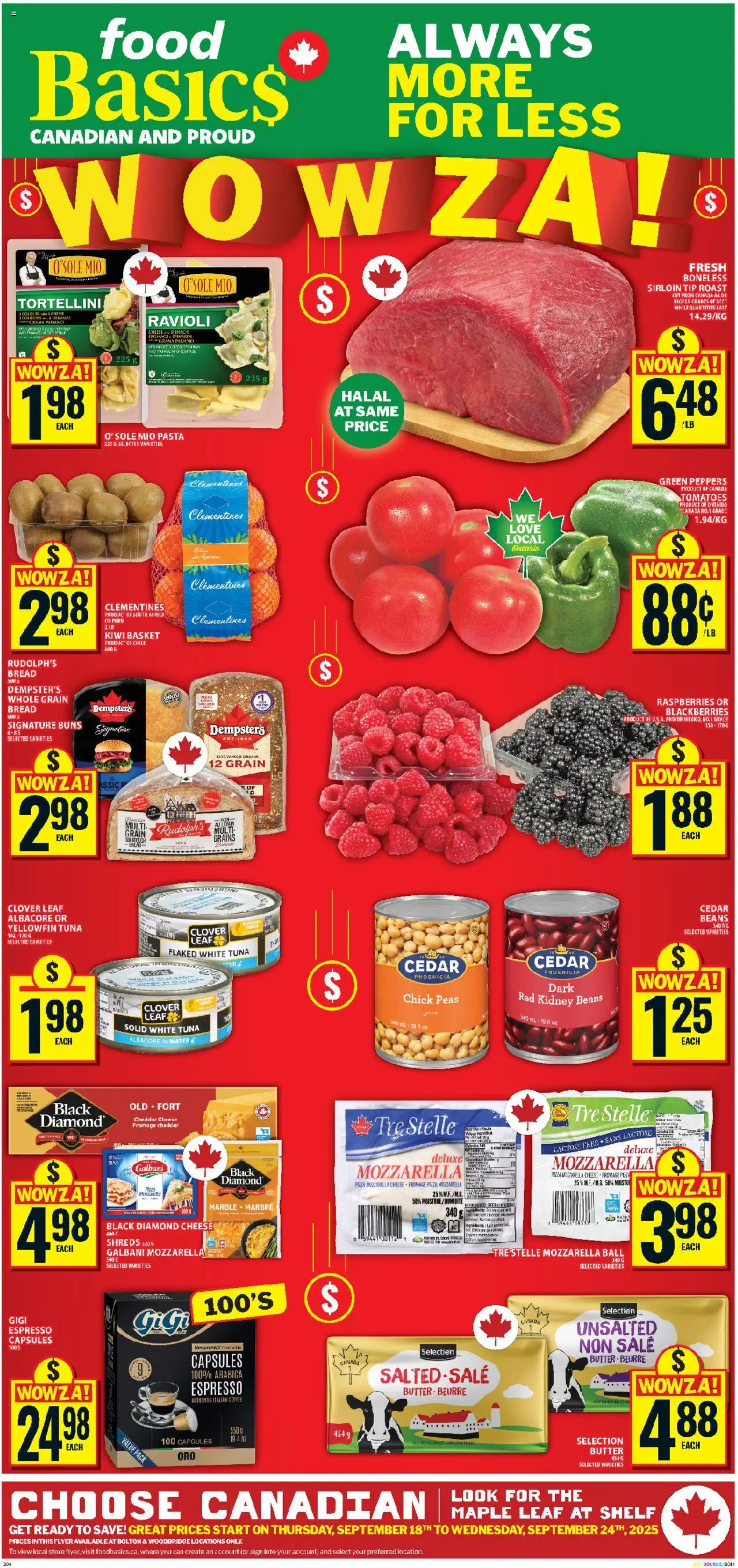 Food Basics flyer valid from Sep 18, 2025 - page number 1