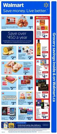 Preview of leaflet Weekly Flyer from shop Walmart is valid from Nov 13, 2025