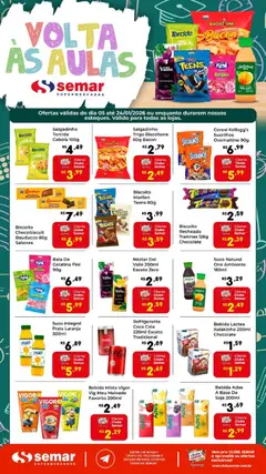 Pré-Visualização do folheto "Ofertas Voltas às Aulas" da loja Semar Supermercado válido a partir de 05/01/2026