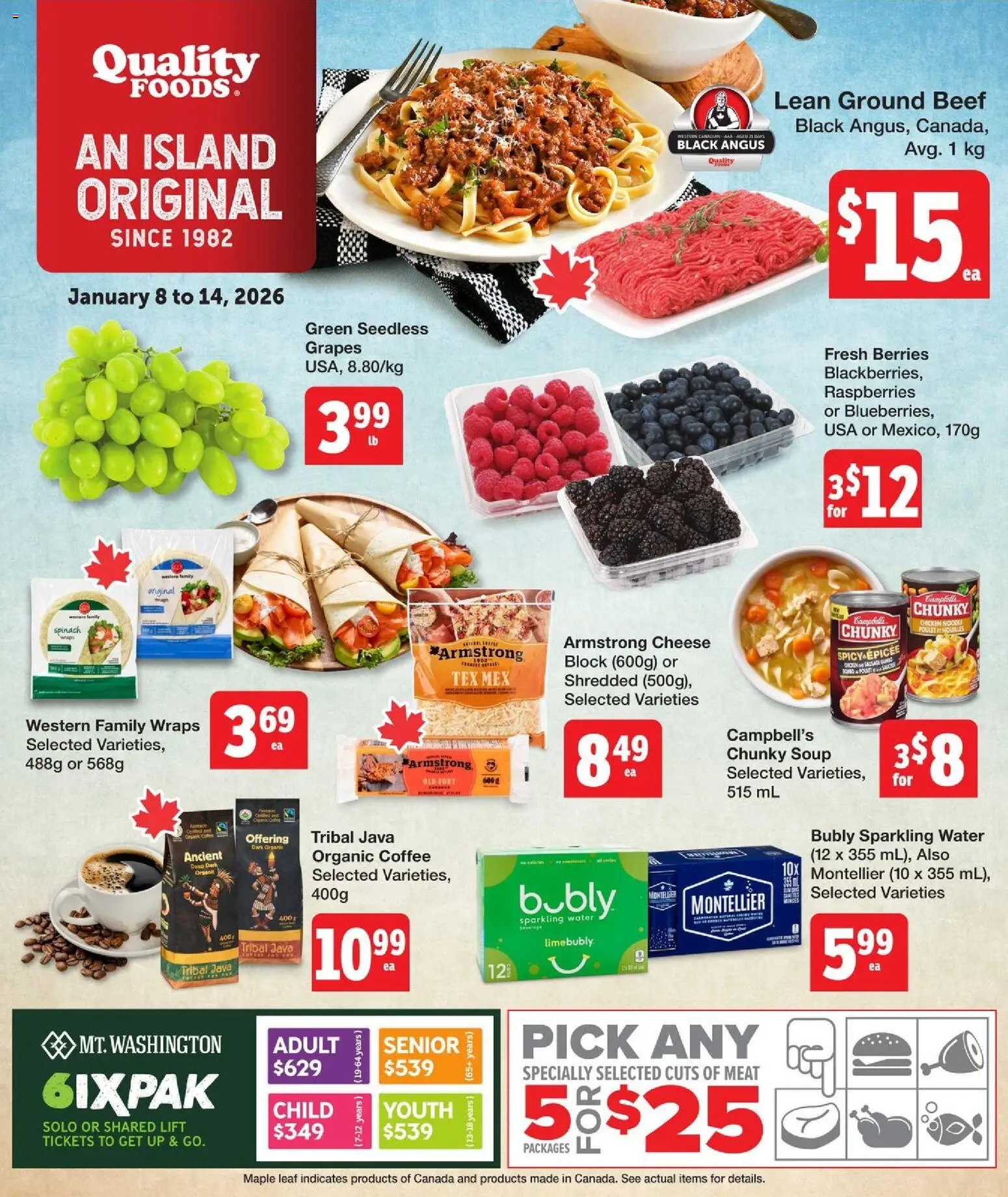 Preview of leaflet Weekly flyer / circulaire from shop Quality Foods is valid from Jan 08, 2026