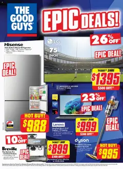 Preview of catalogue Epic Deals Catalogue from shop The Good Guys valid 21/08/2025