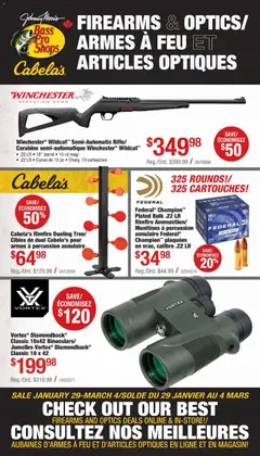Un aperçu du dépliant Weekly flyer / circulaire du magasin Cabelas est valide à partir 29 janv. 2026