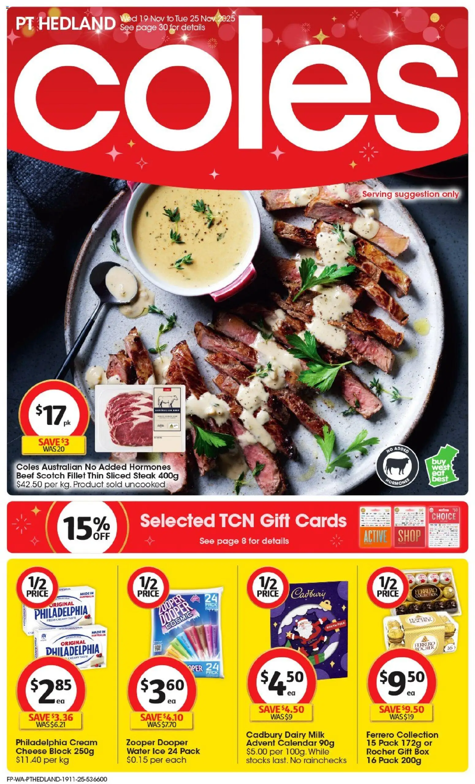 Preview of catalogue Catalogue PT Hedland from shop Coles valid 19/11/2025