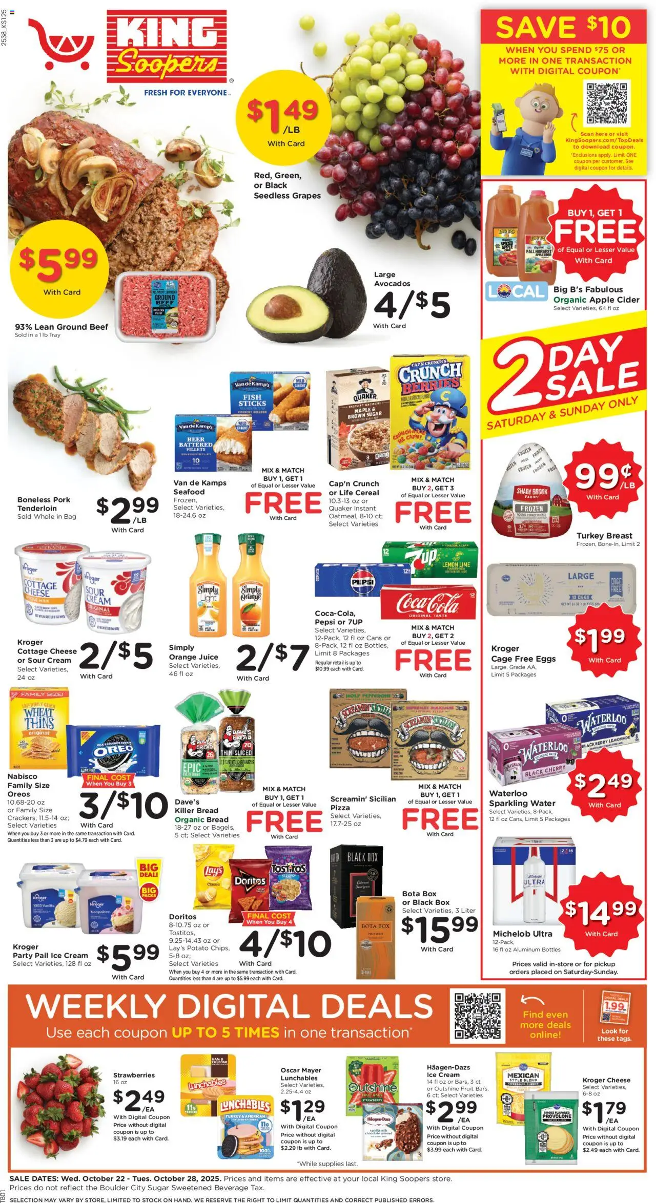 King Soopers Weekly Ad from 10/22/2025 - Flyer - Page number 1