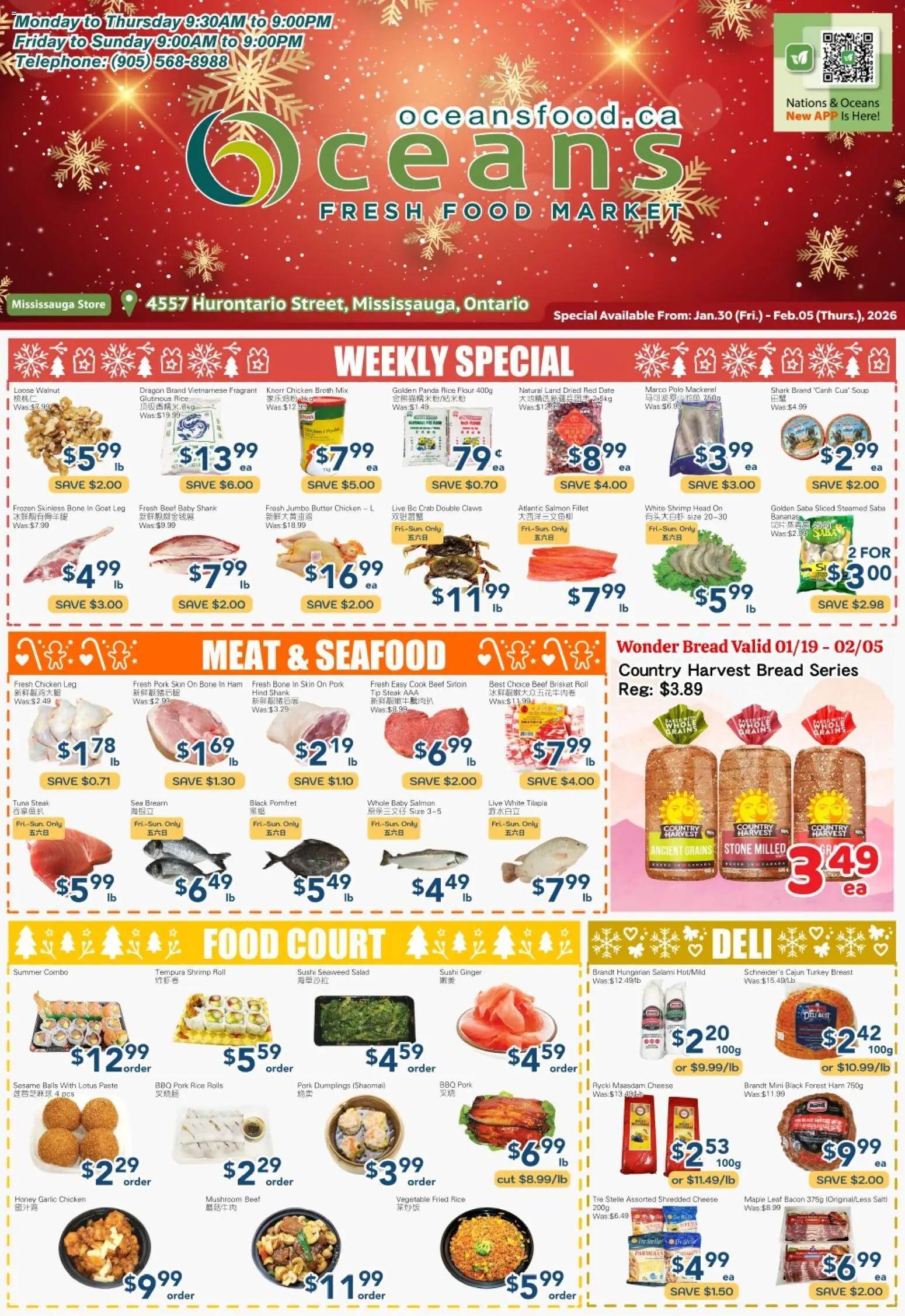 Preview of leaflet Weekly Flyer - Mississauga from shop Oceans is valid from Jan 30, 2026