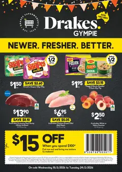 Preview of catalogue Catalogue Gympie from shop Drakes valid 18/02/2026