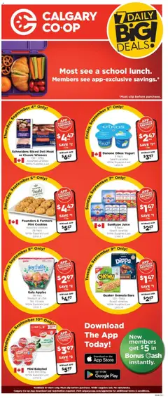 Preview of leaflet Weekly flyer / circulaire from shop Calgary Co-op is valid from Sep 04, 2025