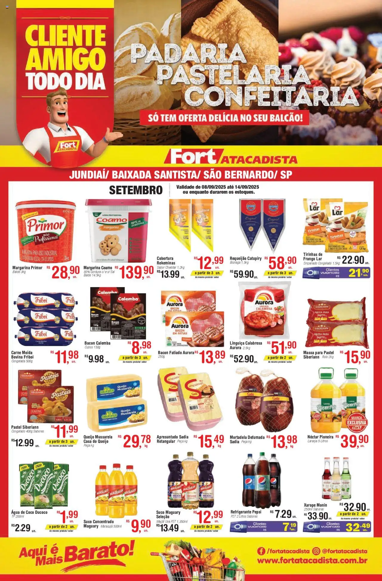 Fort Atacadista folheto "Ofertas Padaria" válido a partir de 08/09/2025 - número de página 1