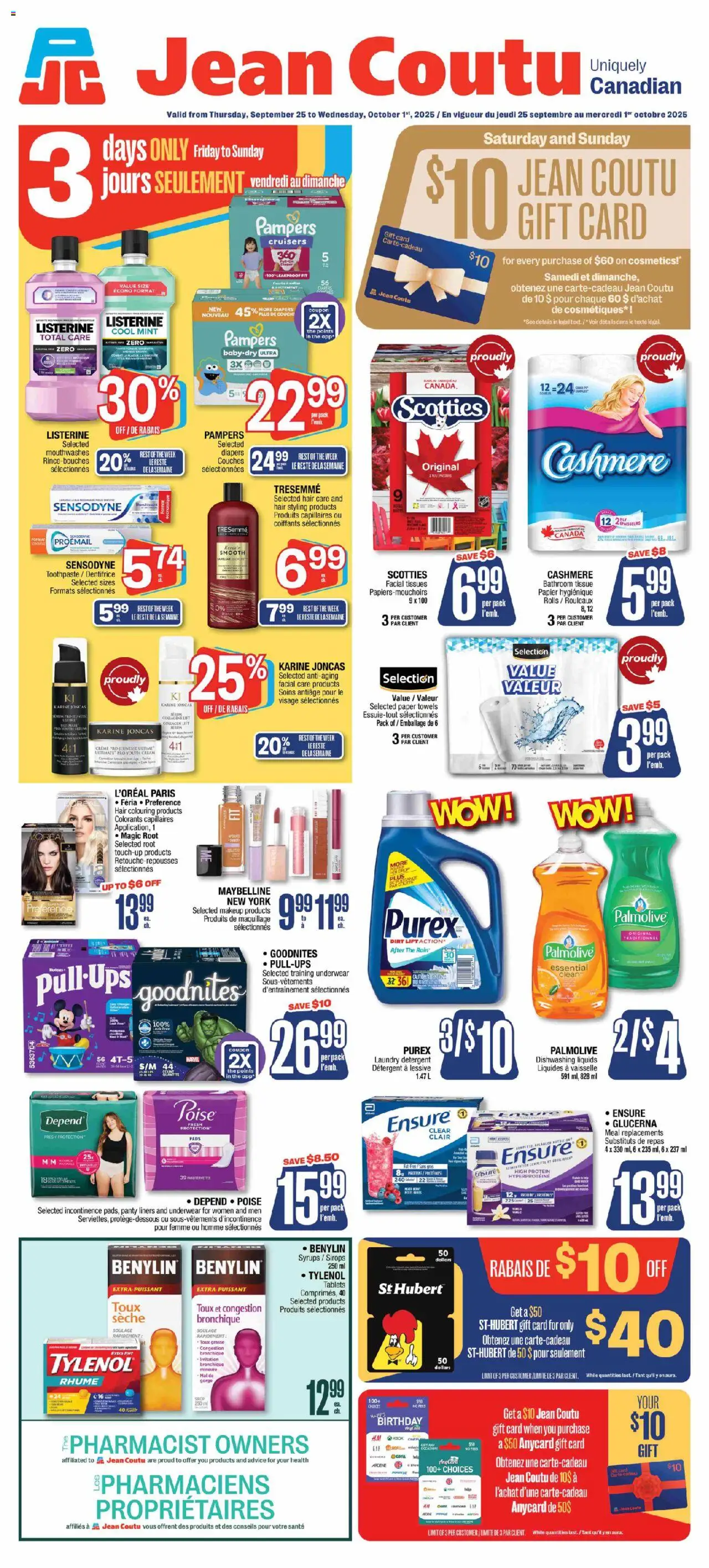 Jean Coutu flyer valid from Sep 25, 2025 - page number 1