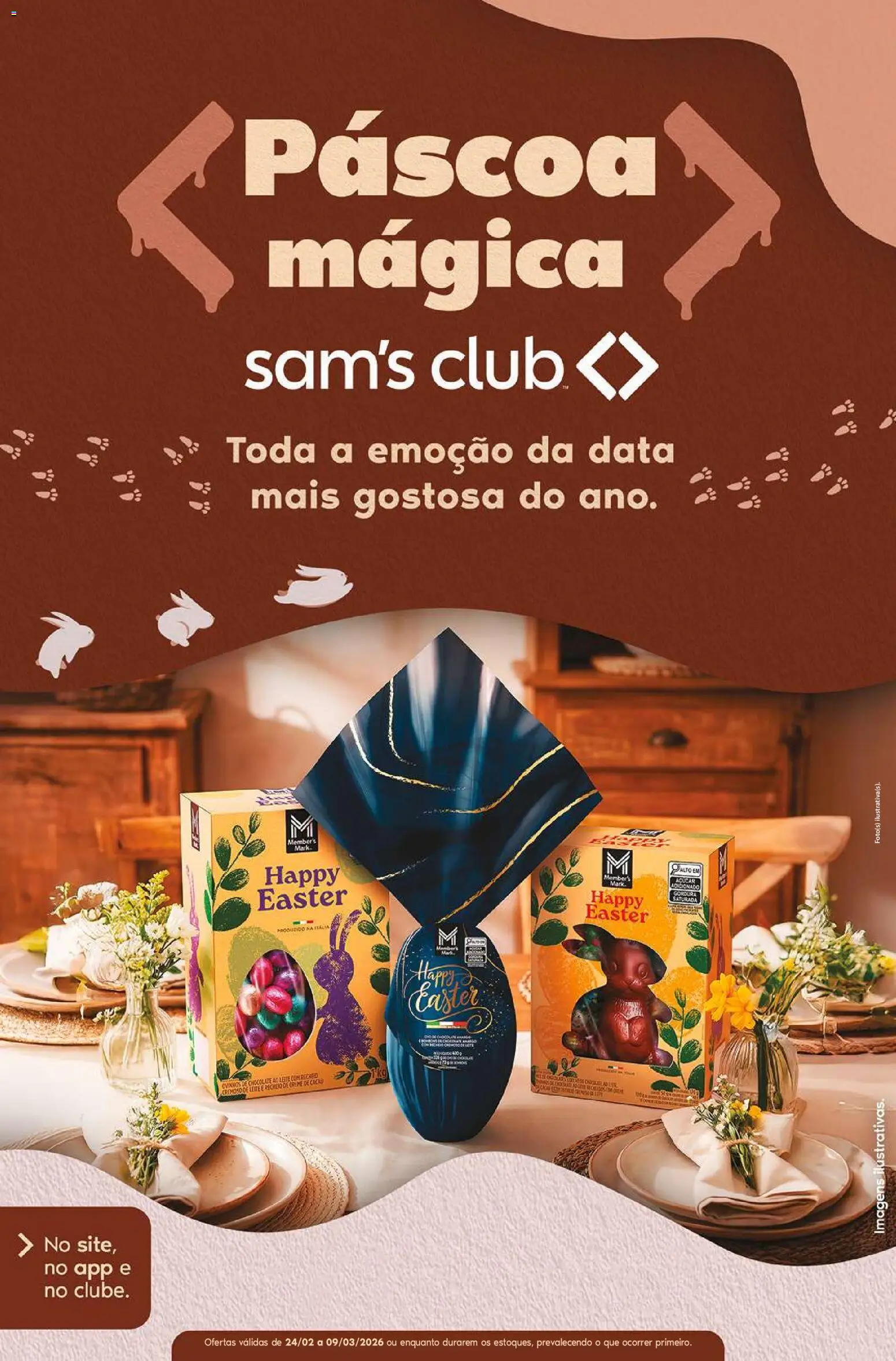 Pré-Visualização do folheto "Ofertas Páscoa" da loja Sam's Club válido a partir de 24/02/2026