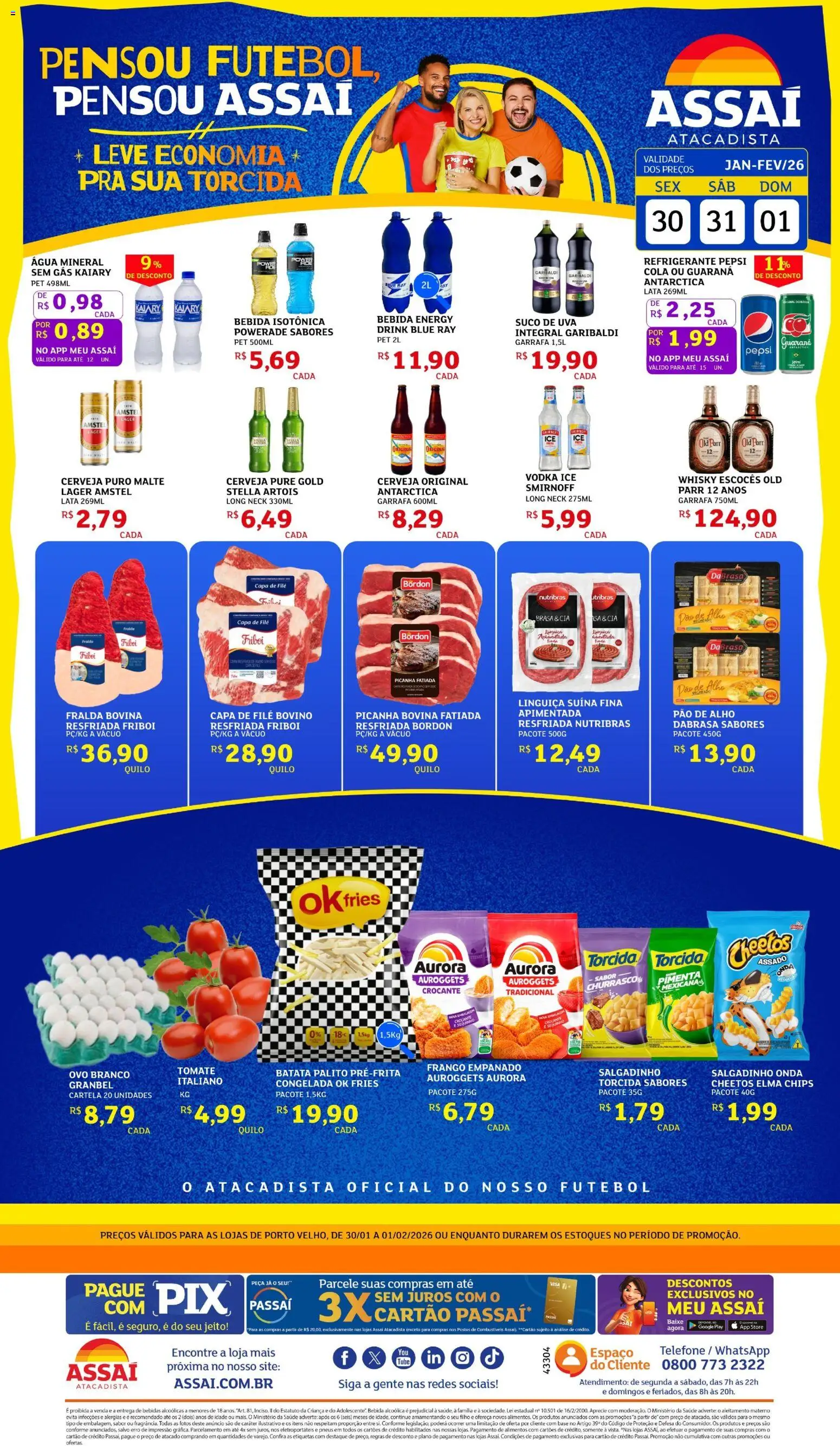 Pré-Visualização do folheto "Encarte" da loja Assaí Atacadista válido a partir de 30/01/2026