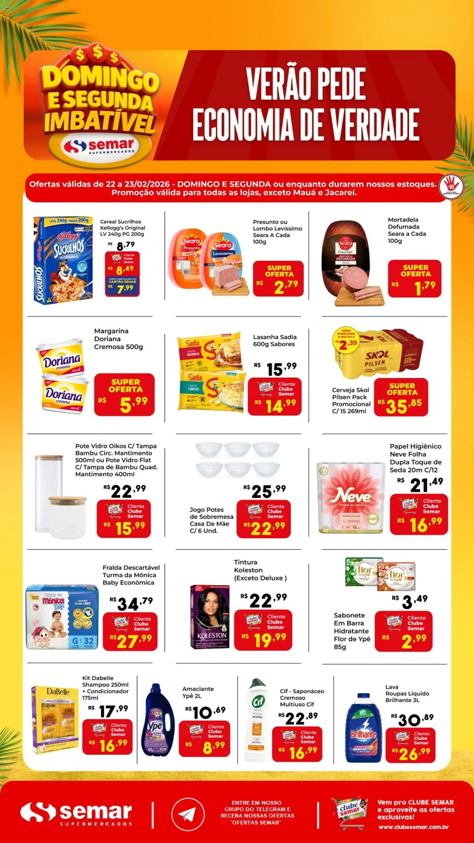Pré-Visualização do folheto "Ofertas da semana" da loja Semar Supermercado válido a partir de 22/02/2026