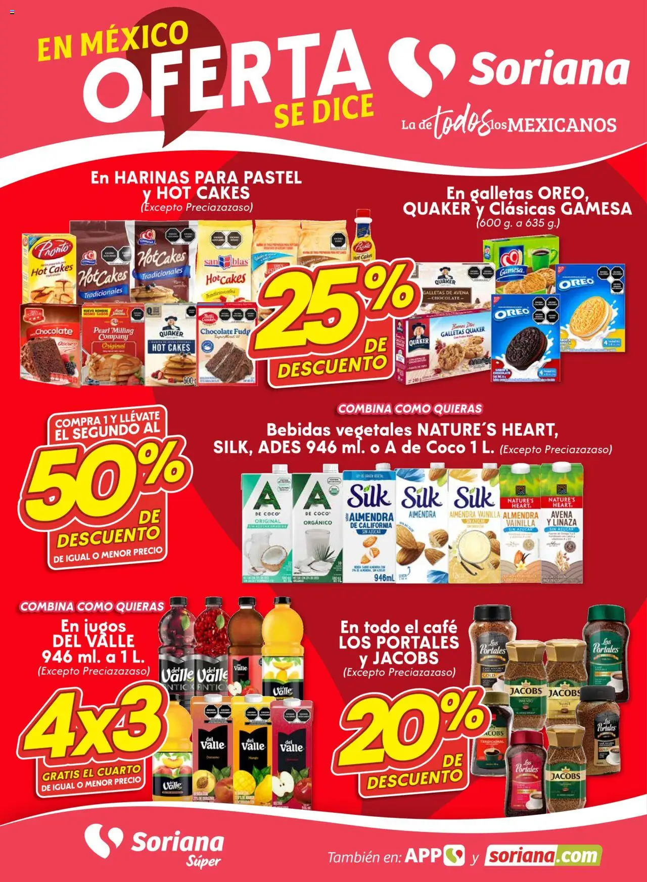 Fin de Semana Súper: Ags, Nay, Jal, Qro, Col, Mich, Gto, Hgo, Tlax, Mor, Pue, Gro, Oax, Edo. de Mex, Valle de México, ZacySLP Soriana y sus promociones válidas desde el 04/09/2025 - Número de página 1