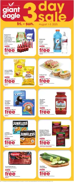 Ad Preview of Giant Eagle Weekly Ad from 07/31/2025
