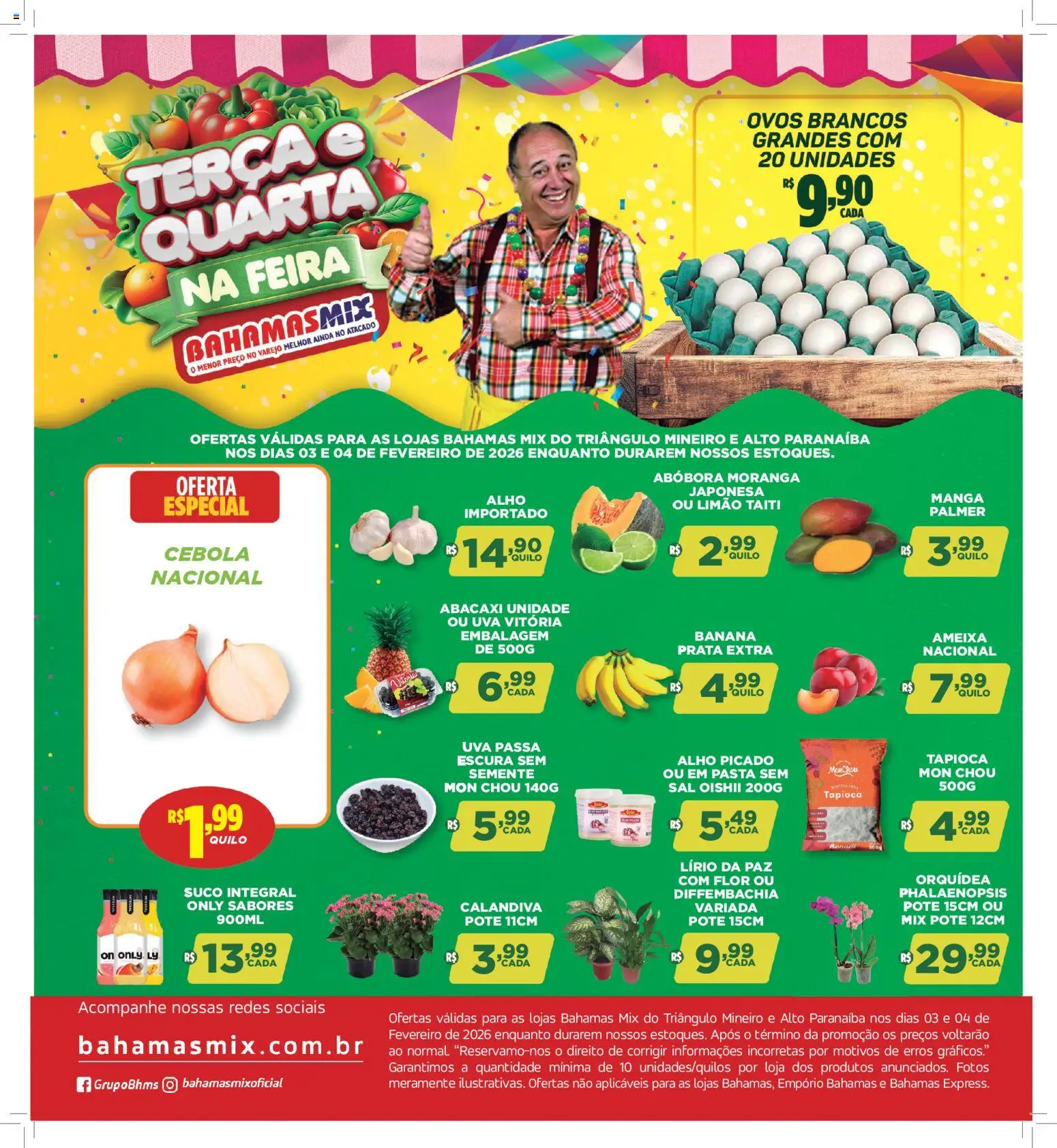 Pré-Visualização do folheto "Ofertas Terça e Quarta na Feira" da loja Bahamas Mix válido a partir de 03/02/2026