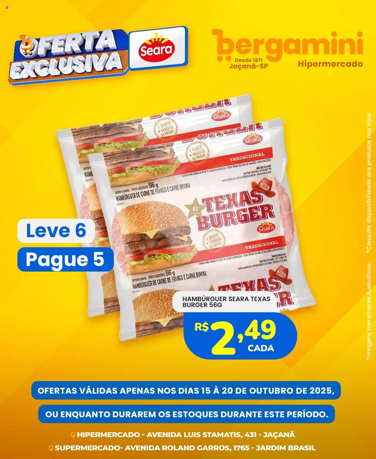 Supermercado Bergamini folheto "Ofertas Seara" válido a partir de 15/10/2025 - número de página 1