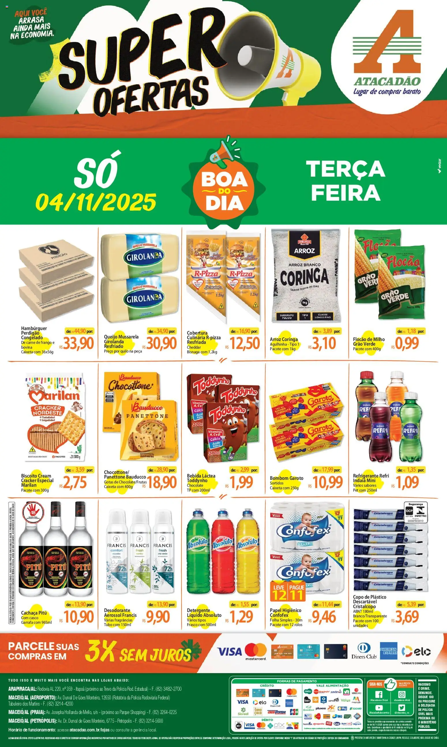 Pré-Visualização do folheto "Ofertas - AL" da loja Atacadão válido a partir de 04/11/2025
