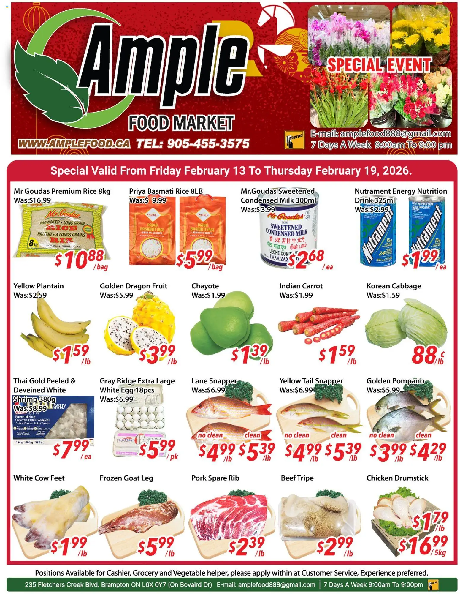 Preview of leaflet Weekly flyer / circulaire from shop Ample Food Market is valid from Feb 13, 2026
