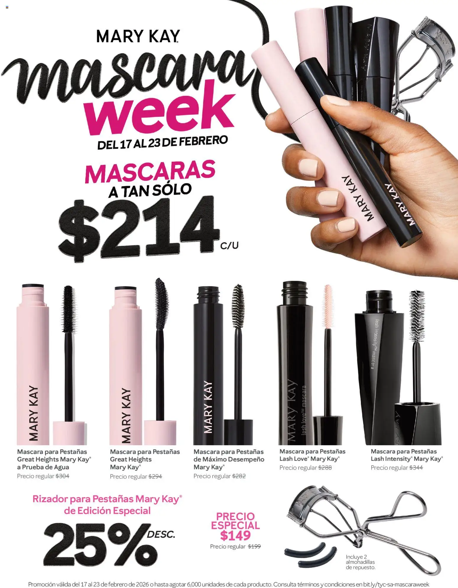 Vista previa las ofertas de la tienda Mary Kay - Catálogo desde el 17/02/2026 - Agua, Máscara, Rizador