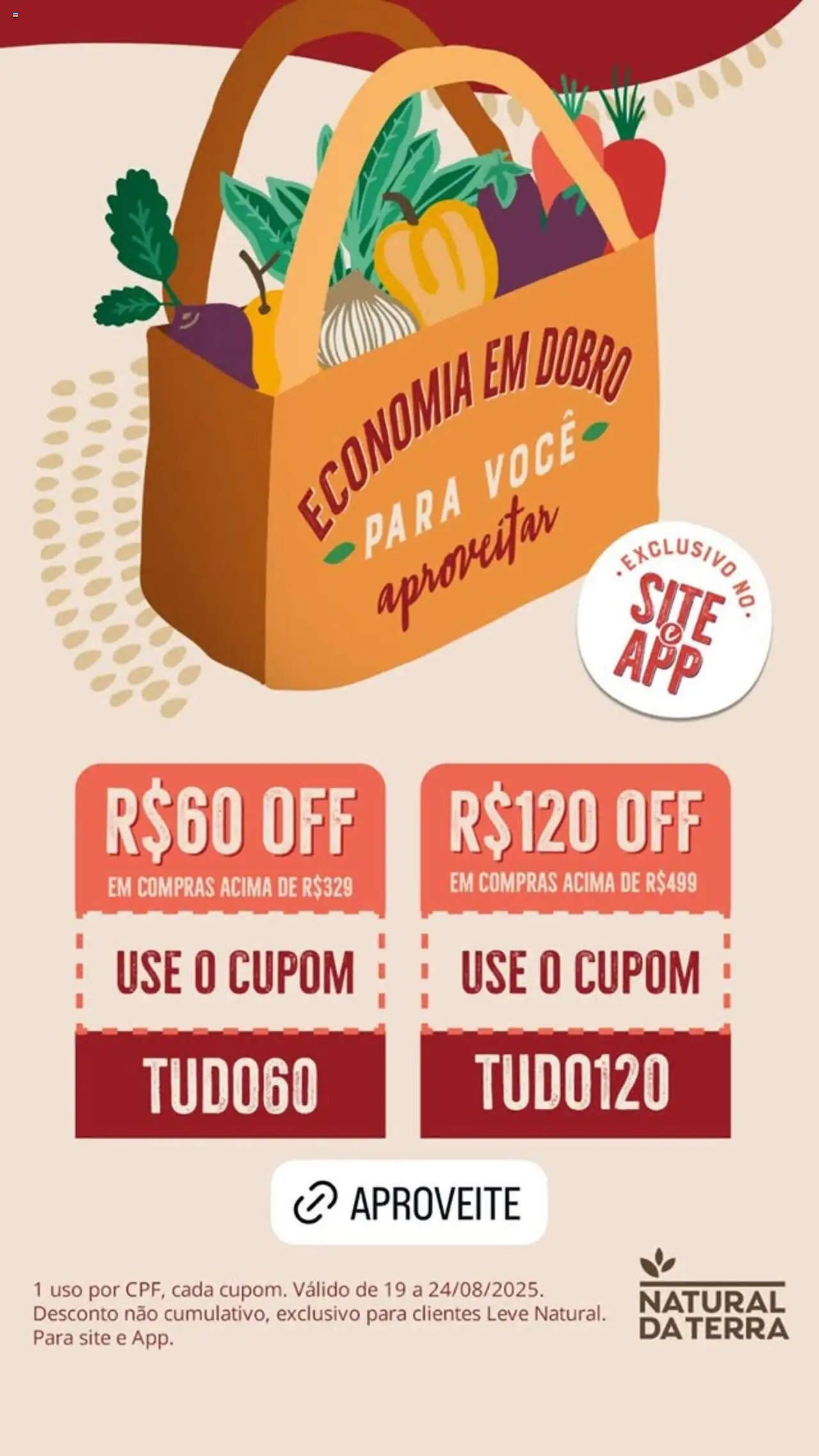Natural da Terra folheto "Ofertas da semana" válido a partir de 19/08/2025 - número de página 1