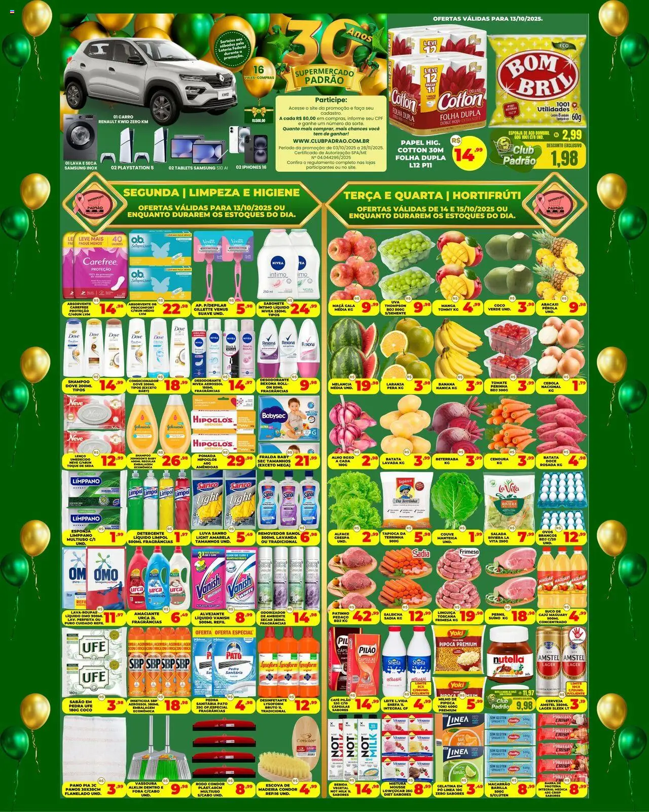 Supermercado Padrão folheto "Ofertas da semana" válido a partir de 13/10/2025 - número de página 1
