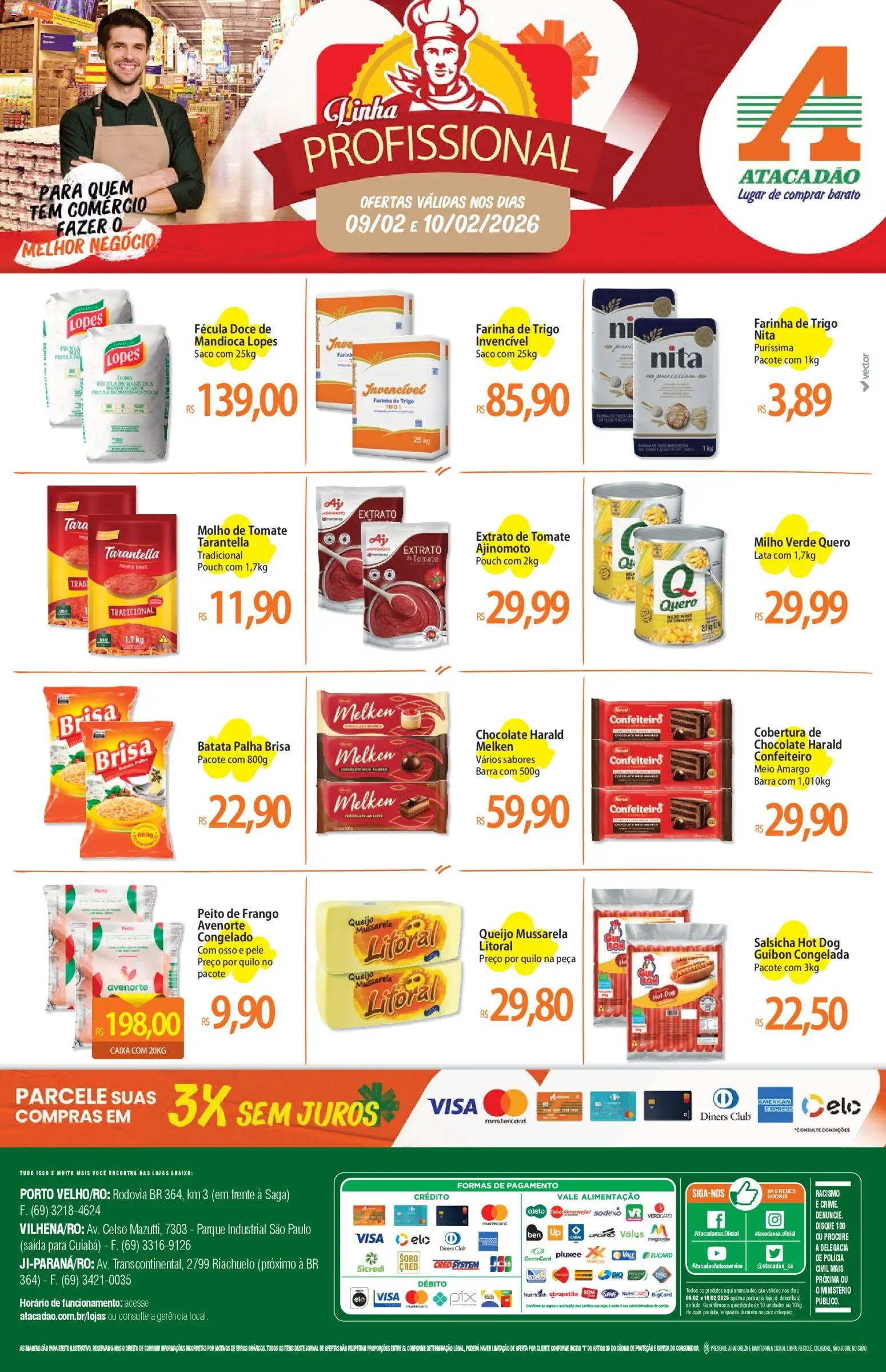 Pré-Visualização do folheto "Ofertas - RO" da loja Atacadão válido a partir de 09/02/2026