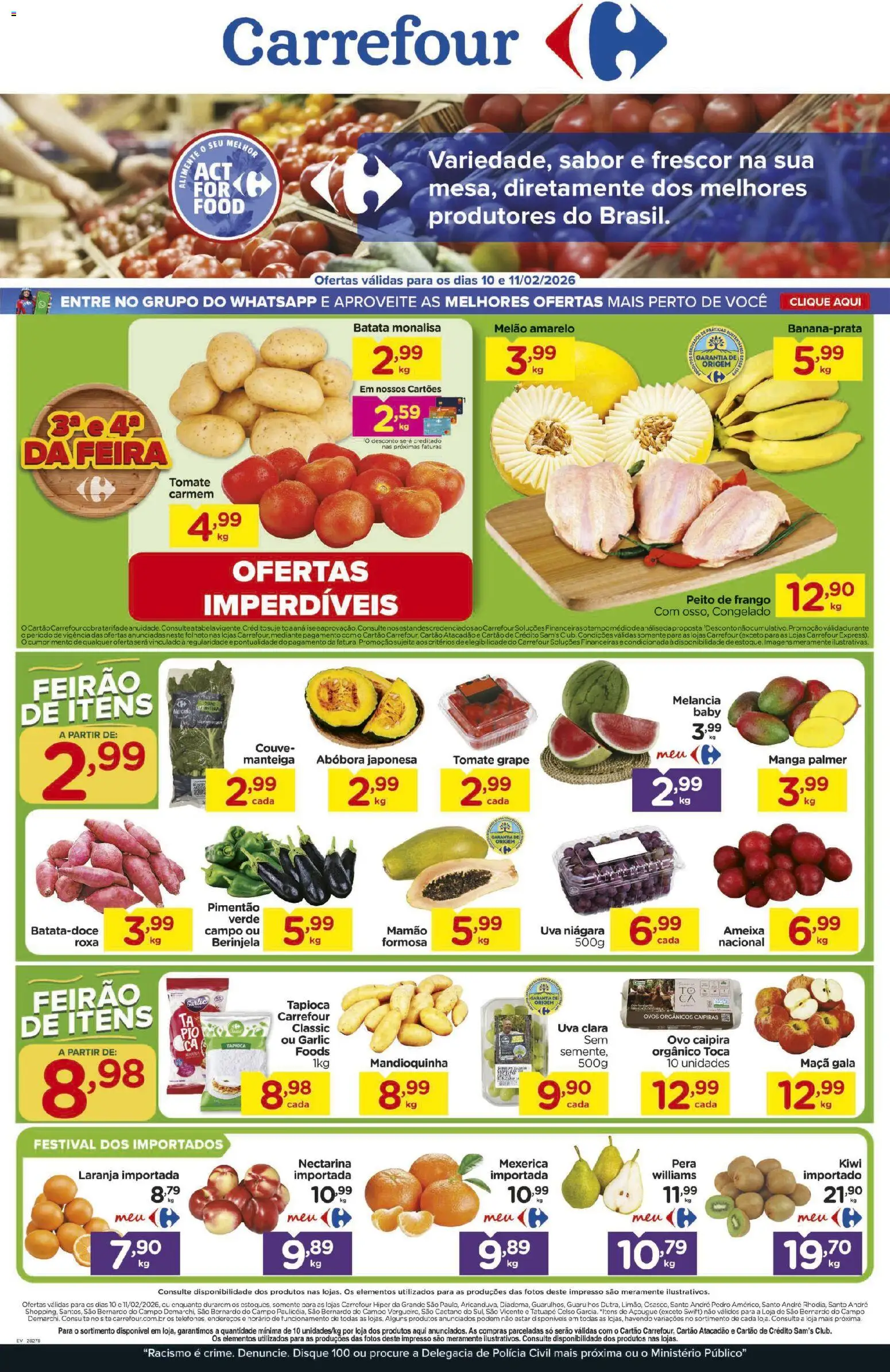 Pré-Visualização do folheto "Ofertas Feira" da loja Carrefour válido a partir de 10/02/2026