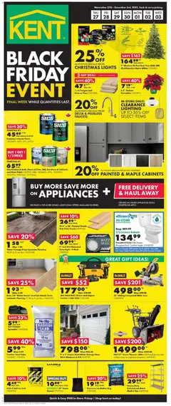 Un aperçu du dépliant Weekly Flyer - PE du magasin Kent est valide à partir 27 nov. 2025