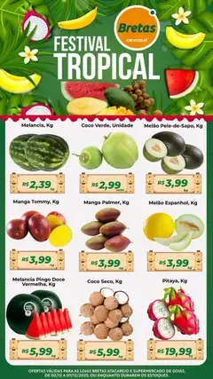 Pré-Visualização do folheto "Ofertas Festival Tropical" da loja Bretas válido a partir de 02/12/2025