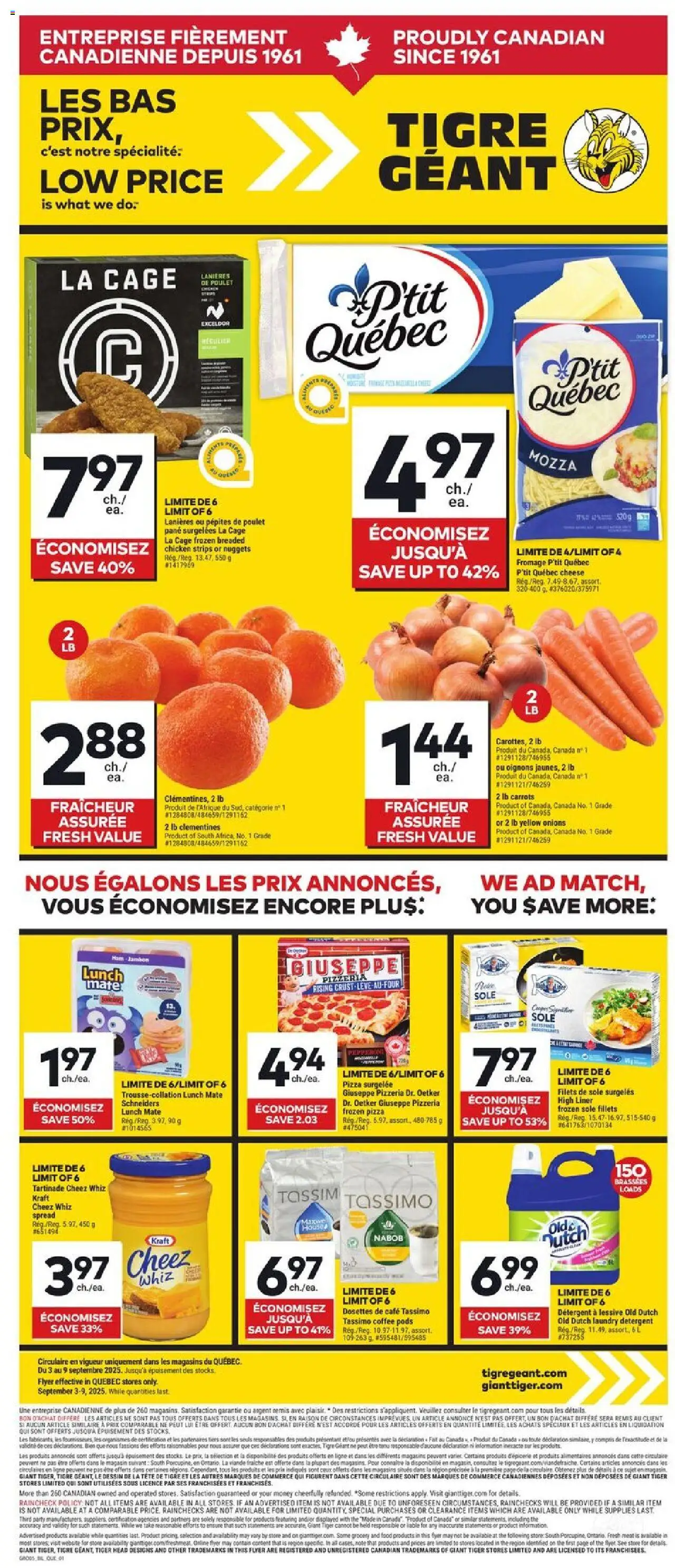 Giant Tiger flyer valid from Sep 03, 2025 - page number 1