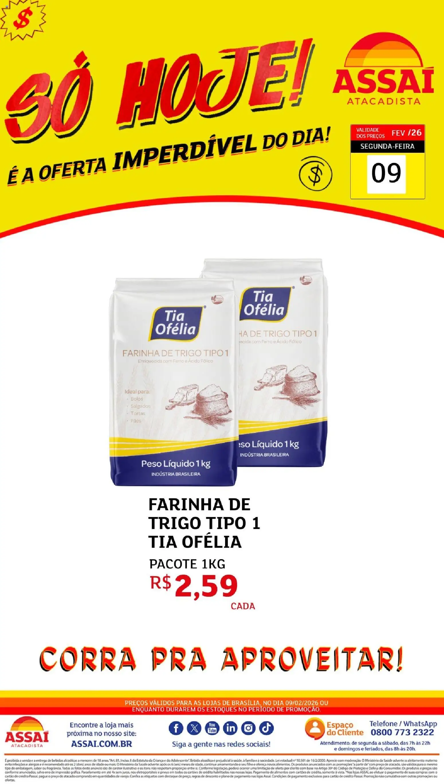 Pré-Visualização do folheto "Encarte - DF" da loja Assaí Atacadista válido a partir de 09/02/2026