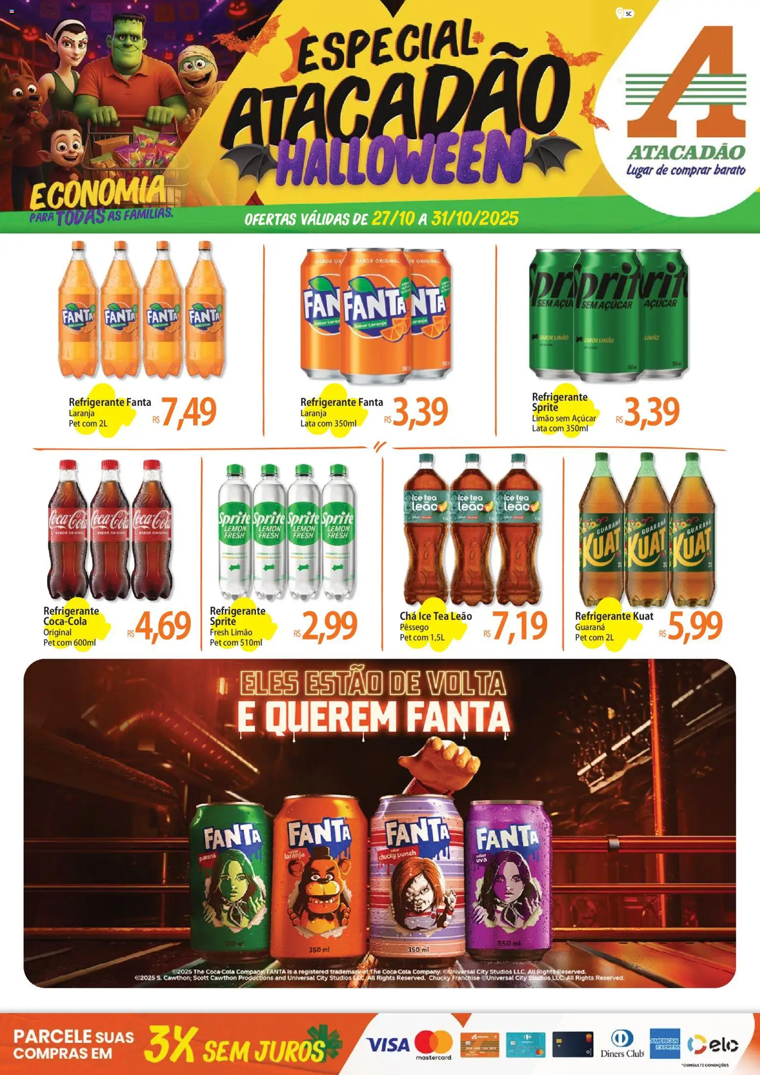 Atacadão folheto "Ofertas - SC" válido a partir de 27/10/2025 - número de página 1