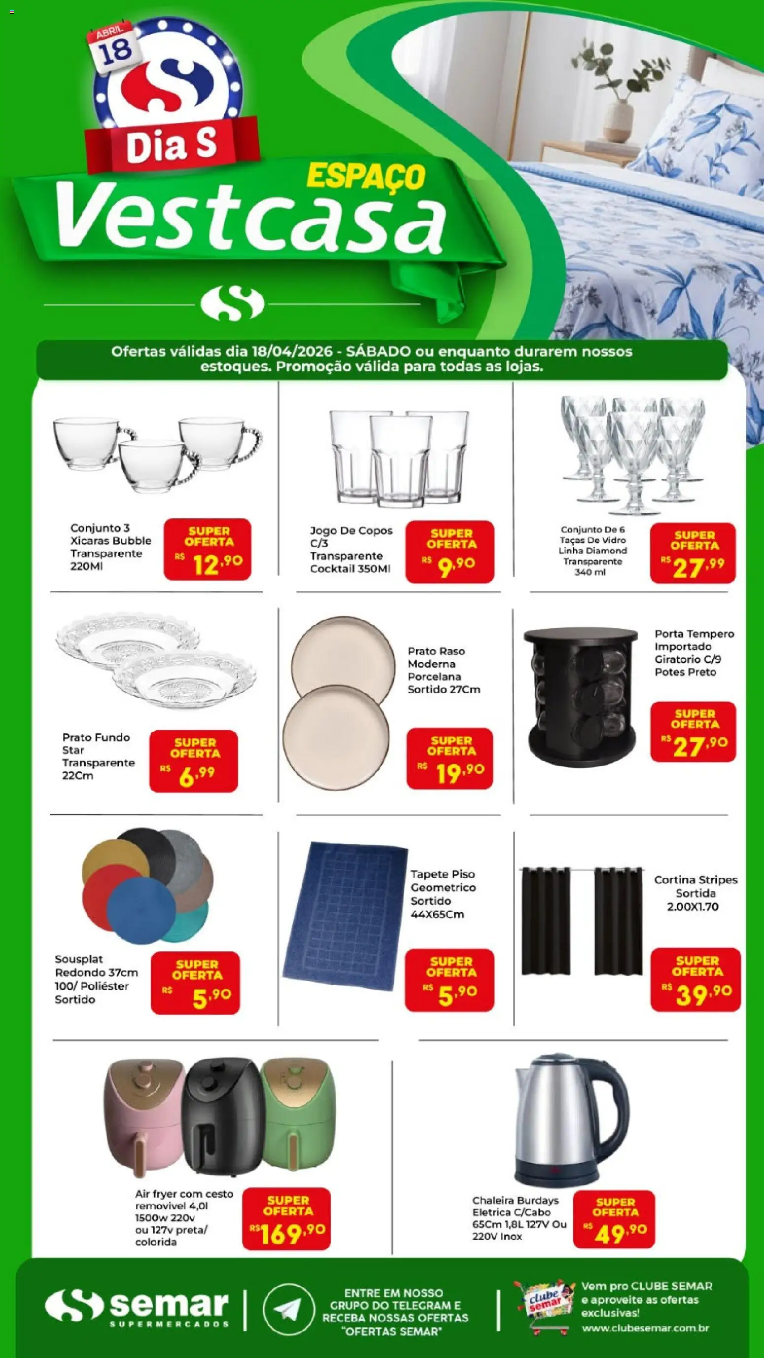 Pré-Visualização do folheto "Semar Supermercado ofertas Vestcasa" da loja Semar Supermercado válido a partir de 18/04/2026