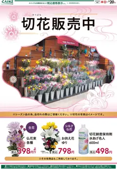 カインズ ホームの2026/03/14から2026/03/20までのチラシはここカインズ ホーム - 切花