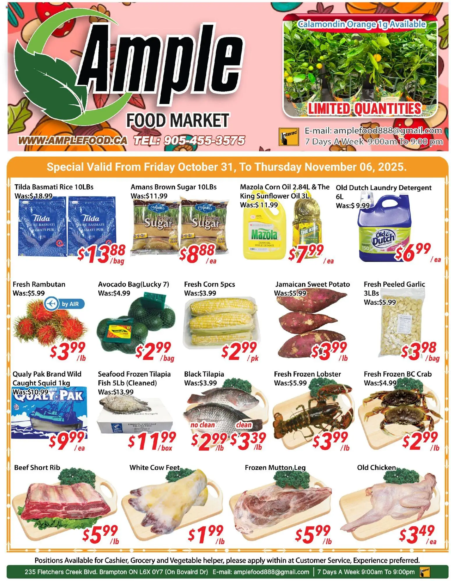 Preview of leaflet Weekly flyer Brampton from shop Ample Food Market is valid from Oct 31, 2025