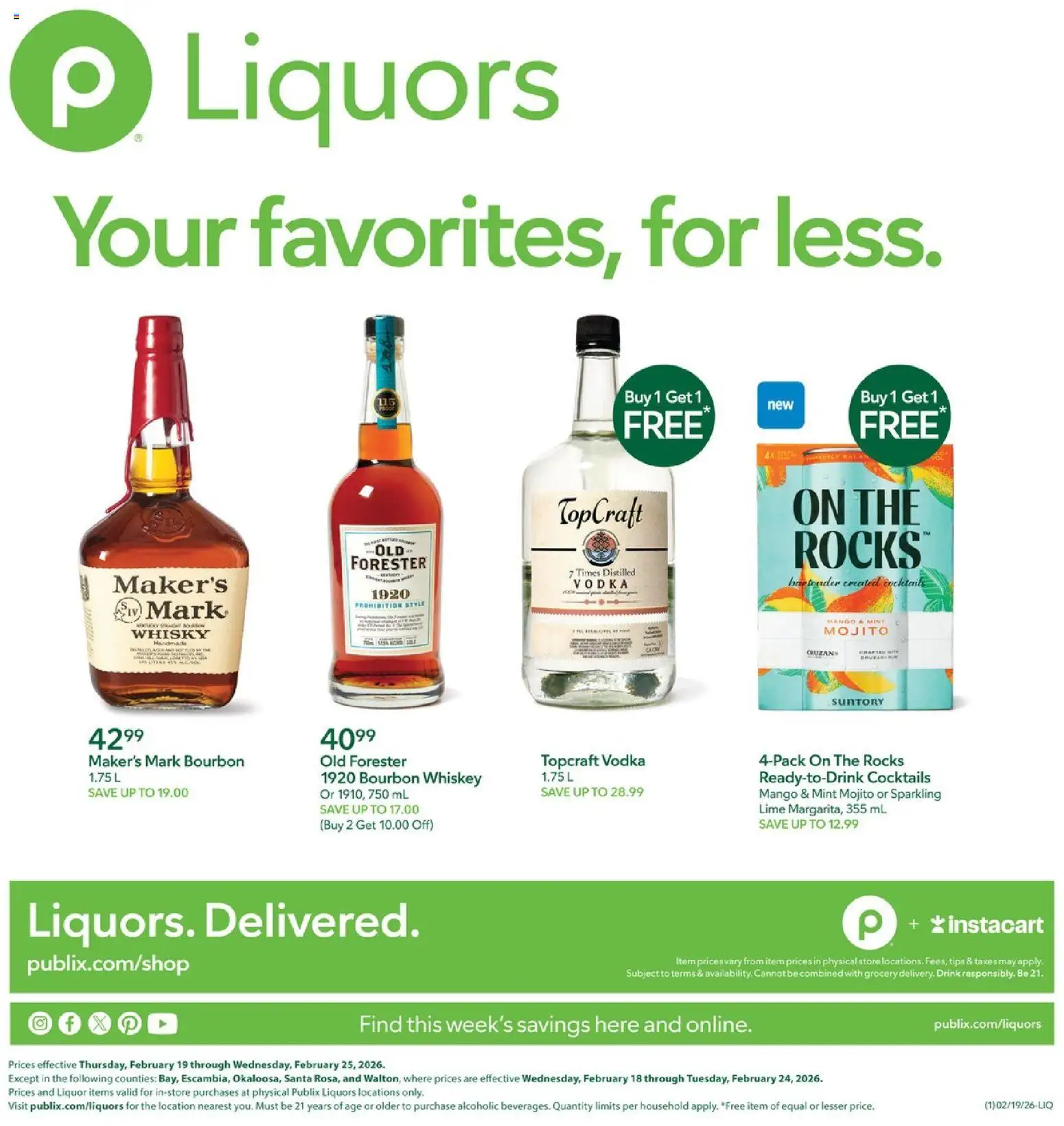Ad Preview of Publix Liquor from 02/19/2026