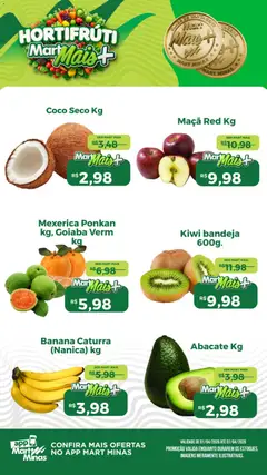 Pré-Visualização do folheto "Mart Minas ofertas Hortifruti" da loja Mart Minas válido a partir de 01/04/2026