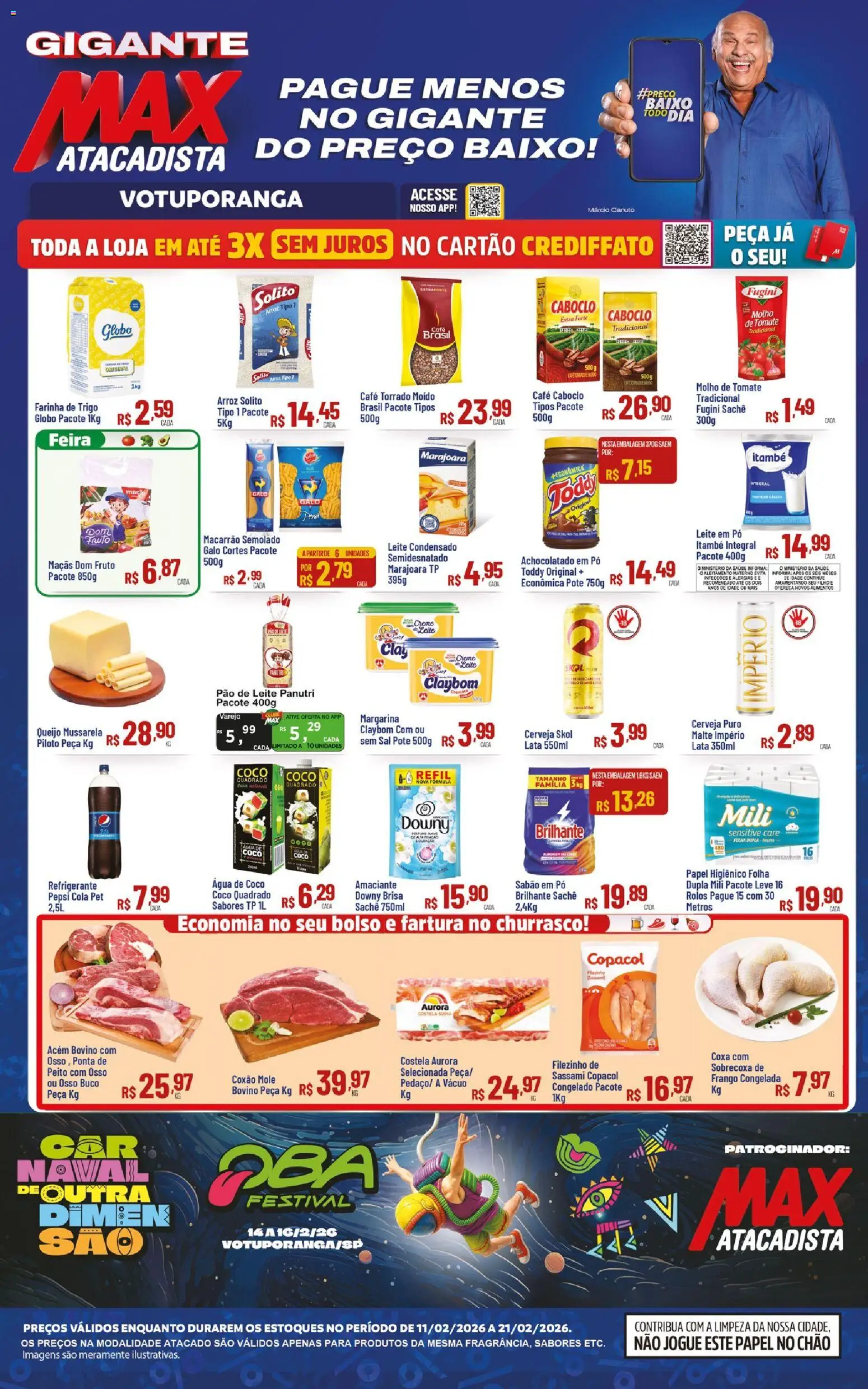 Pré-Visualização do folheto "Ofertas da semana" da loja Max Atacadista válido a partir de 11/02/2026