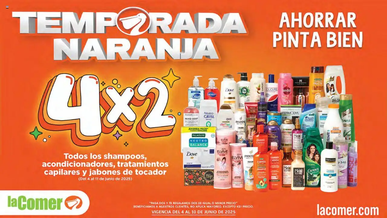 Folleto La Comer y sus promociones válidas desde el 04/06/2025 - Número de página 1 - Shampoo, Té