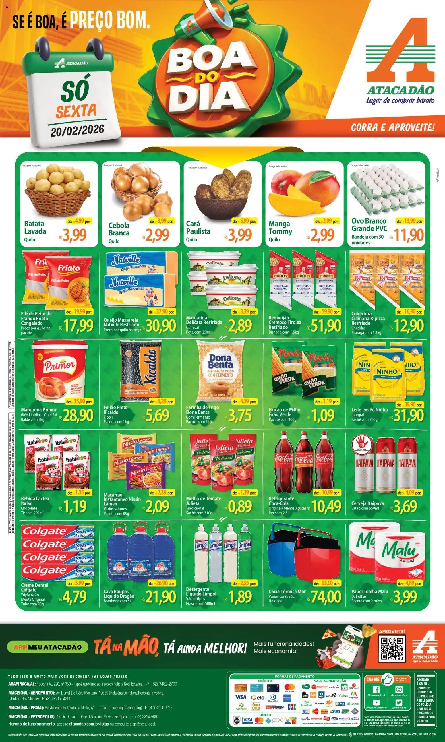 Pré-Visualização do folheto "Ofertas - AL" da loja Atacadão válido a partir de 20/02/2026