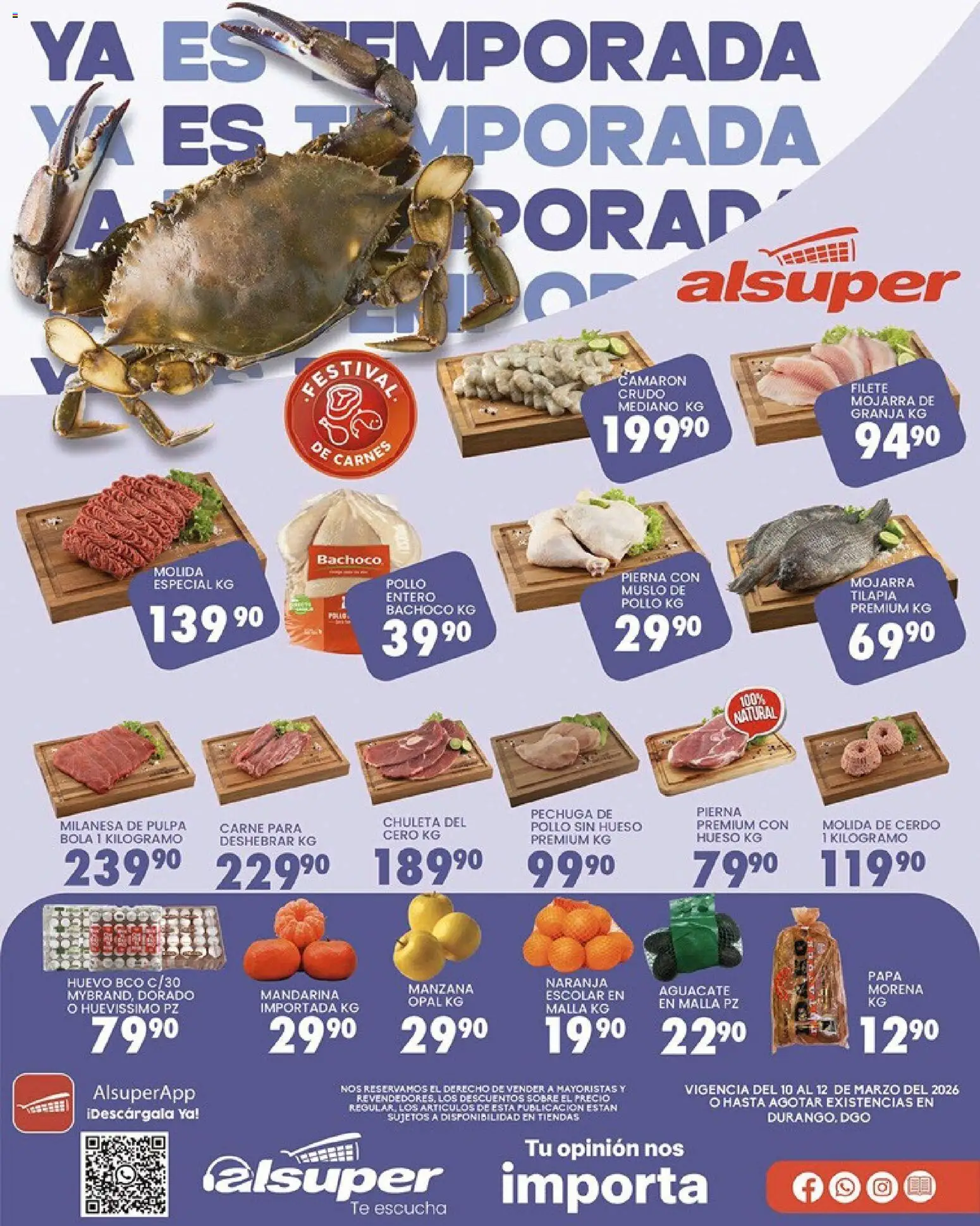 Vista previa las ofertas de la tienda Alsuper - Alsuper folleto Durango desde el 10/03/2026 