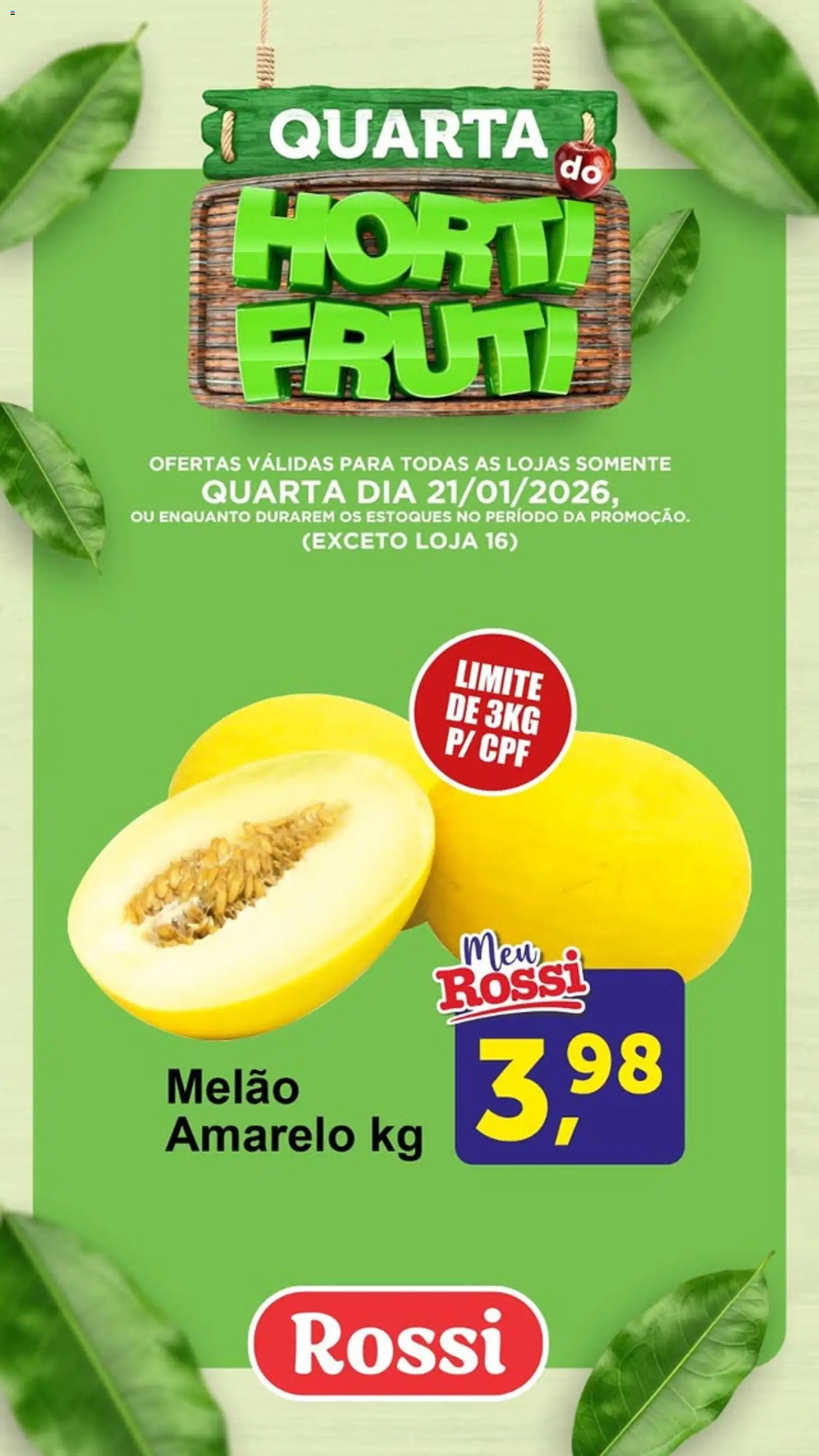 Pré-Visualização do folheto "Ofertas da semana" da loja Rossi Supermercados válido a partir de 21/01/2026