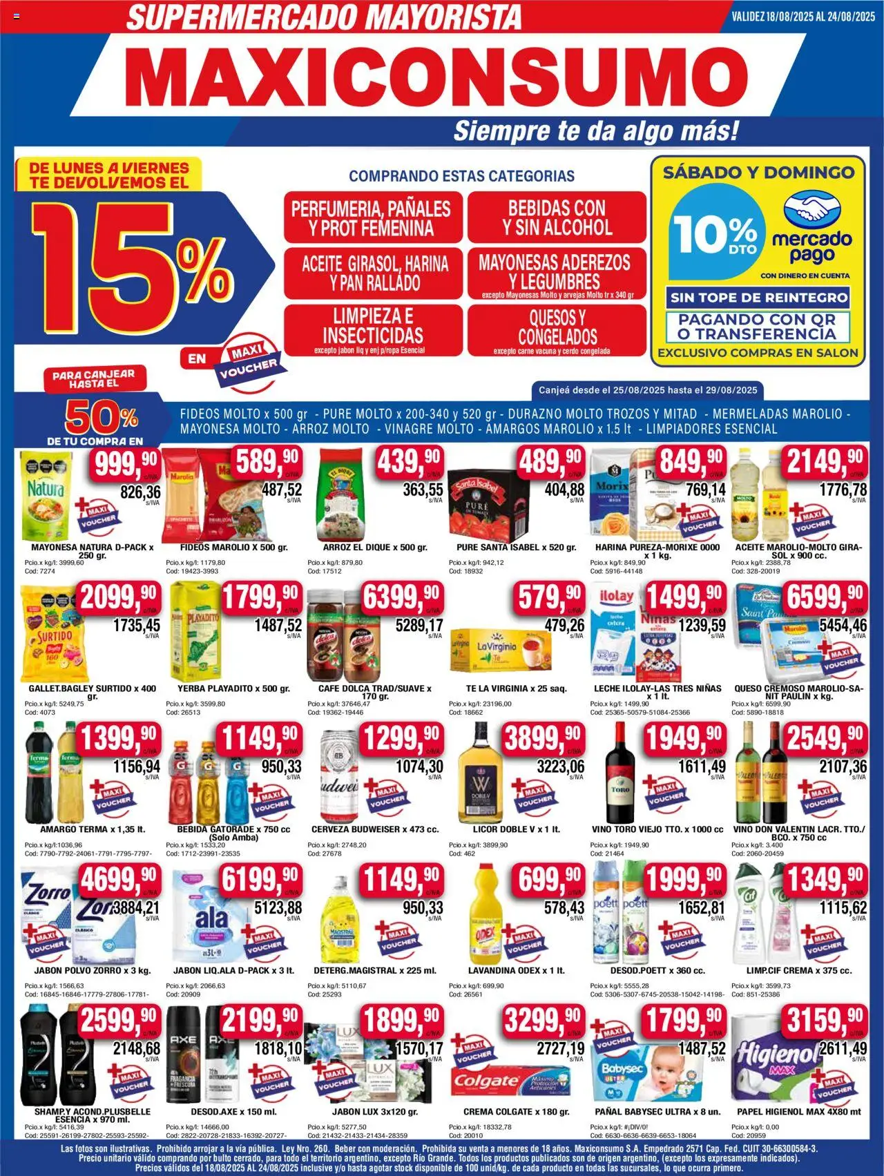 Maxiconsumo Ofertas del 18/08/2025 Online