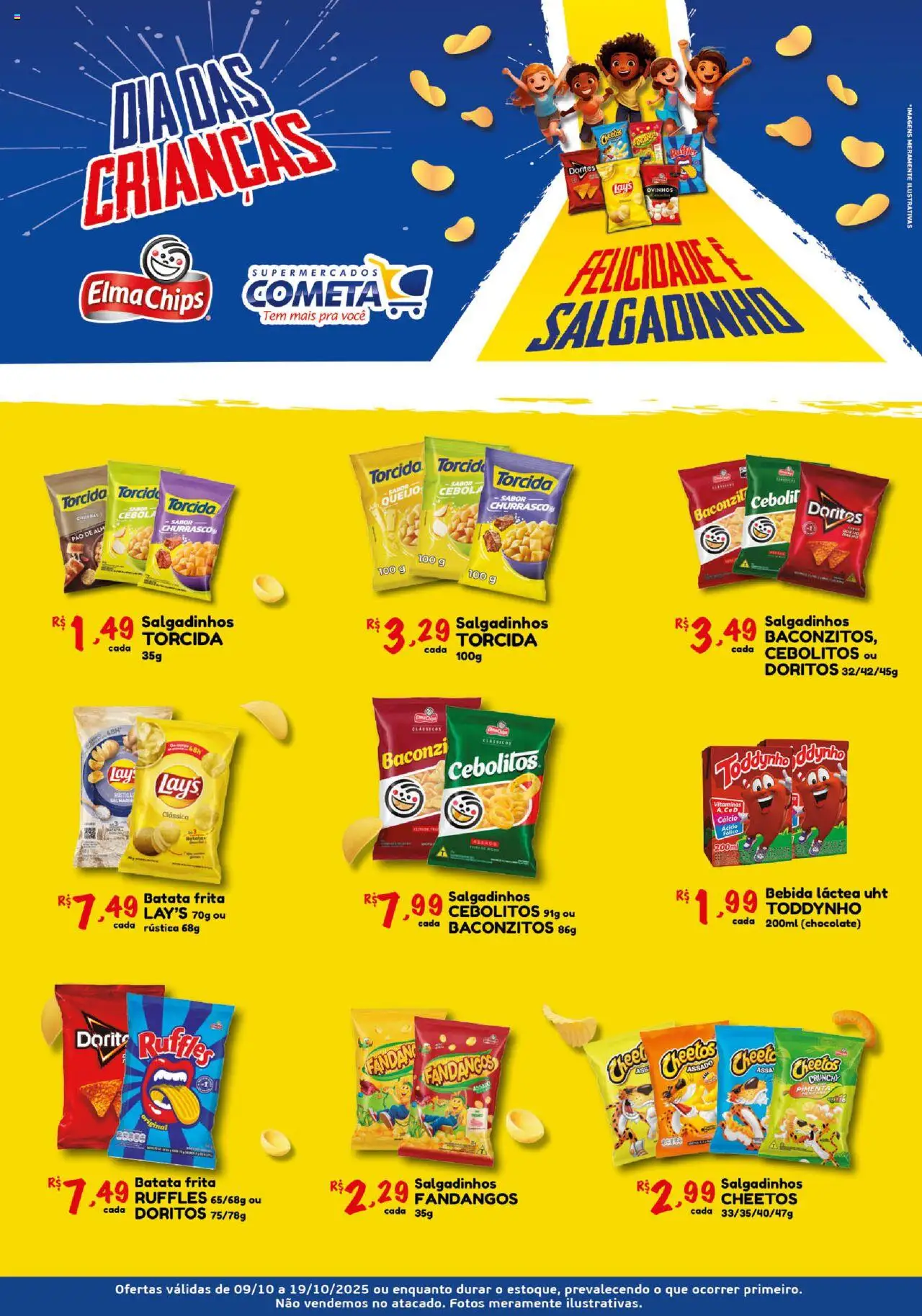 Cometa Supermercados folheto "Ofertas Dia das Crianças Elma Chips" válido a partir de 09/10/2025 - número de página 1
