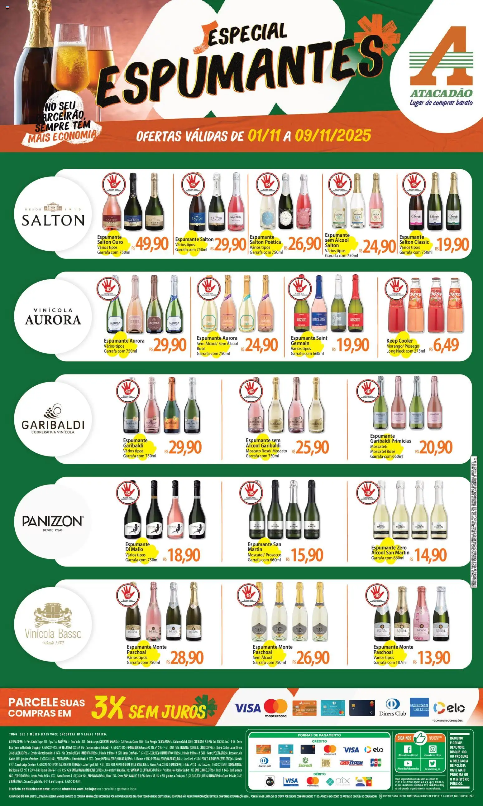Pré-Visualização do folheto "Ofertas - RS" da loja Atacadão válido a partir de 01/11/2025