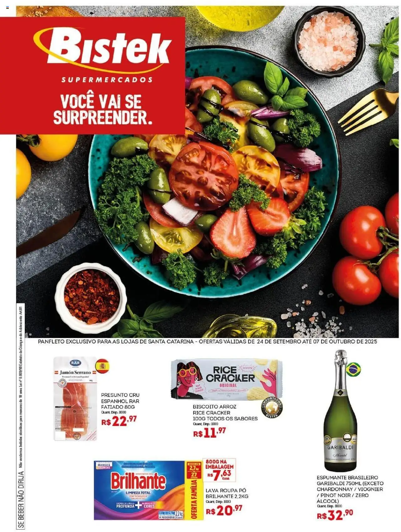 Bistek Supermercados folheto "Ofertas Quinzenal" válido a partir de 24/09/2025 - número de página 1